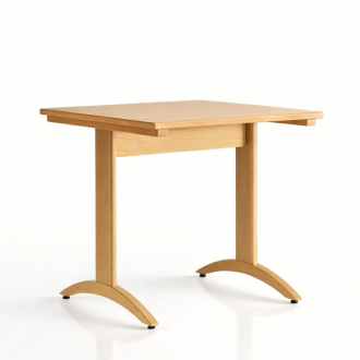 Lylou table avec pietement a degagement lateral 800x800